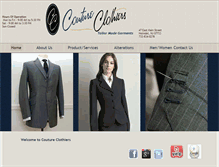 Tablet Screenshot of coutureclothiers.com